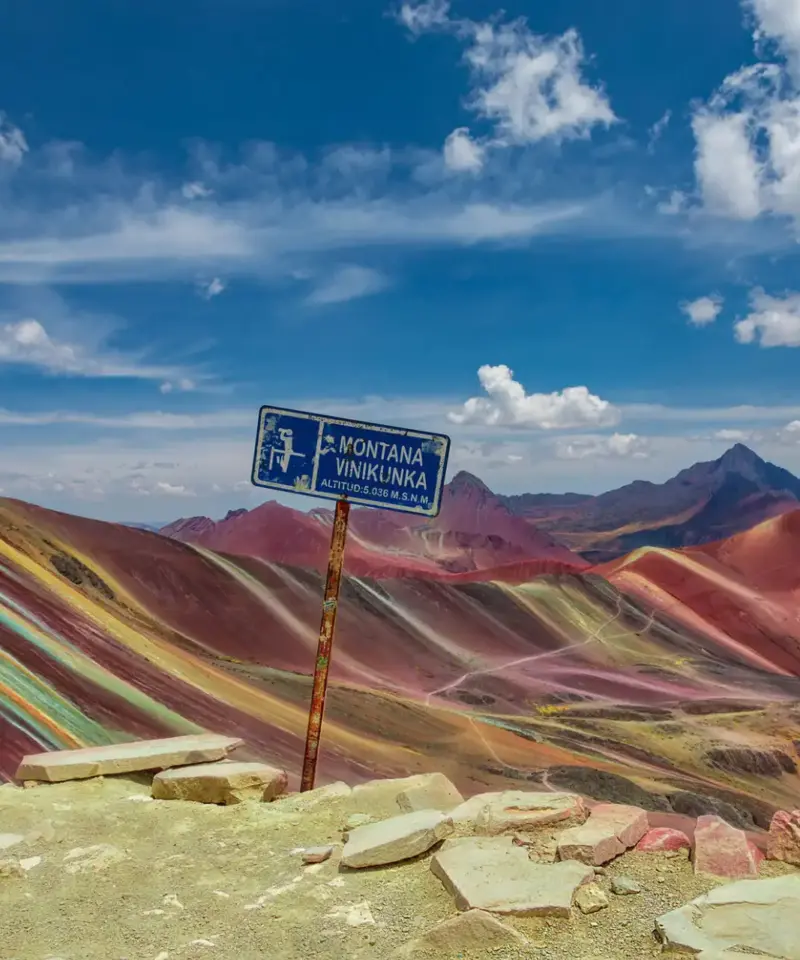 Mountain of colors Cusco clear landscape