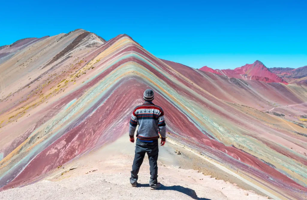 Rainbow Mountain's sighting during the day